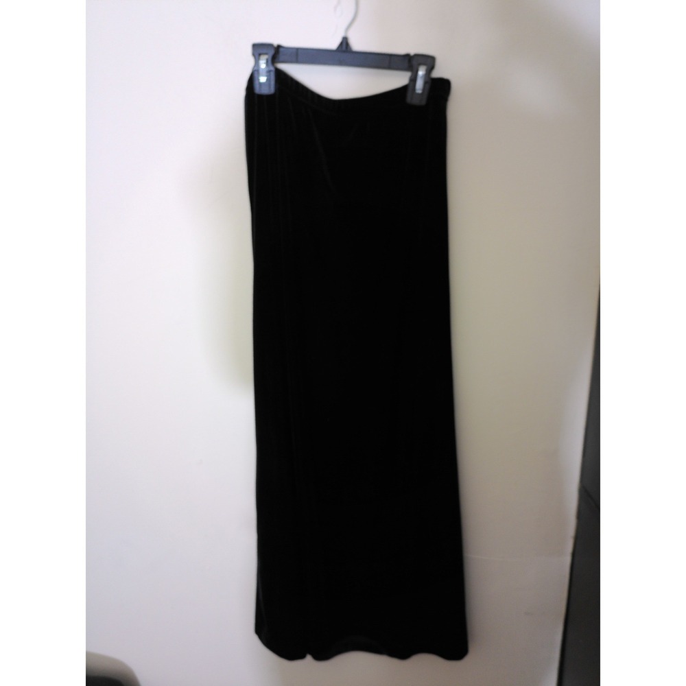 Willi Smith Maxi Skirt Women L Black Vtg Inspo Velvet Minimalist Aesthetic